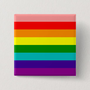 Primer botón de bandera del orgullo gay arcoiris
