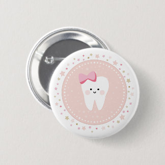 Primer botón del fiesta del chica dental