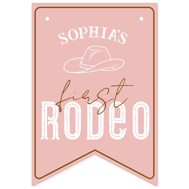 Primer cartel rosado de foto de rodeo - Novia (Decimosexta bandera)