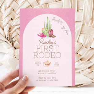 Primer Chica de Rodeo Primer Día Invitación