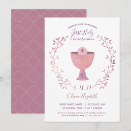 Primer chica Tarjeta de Invitación a la Sagrada Co