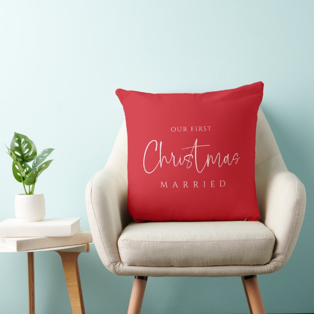 Primer Cojín decorativo casado de Navidad personal (Silla)