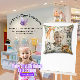 Primer Cojín decorativo de Safari de Nacimiento-Se