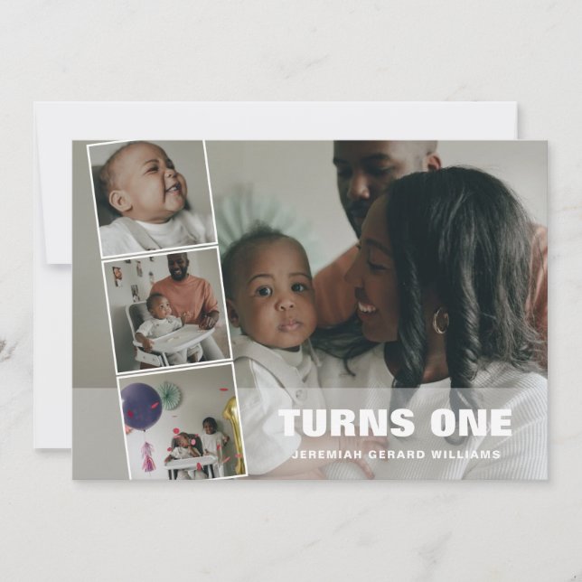 Primer cumpleaños 4 anuncio de nacimiento de Colla (Anverso)