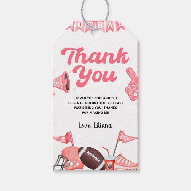 Primer cumpleaños de fútbol chica etiqueta de agra (Anverso)