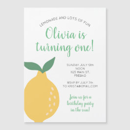 Primer cumpleaños de limón amarillo que cumple un