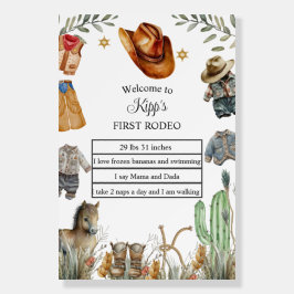 Primer cumpleaños de Rodeo con plantilla de foto