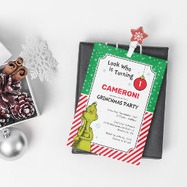 Primer cumpleaños del copo de nieve verde y rojo G