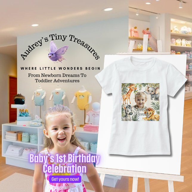 Primer cumpleaños del niño - Camiseta de mamá Safa (Subido por el creador)