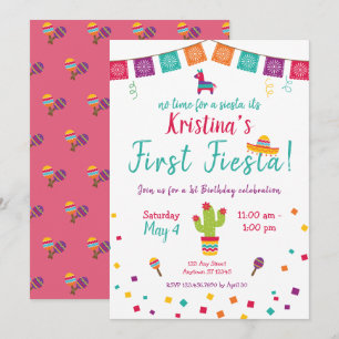 Primer cumpleaños Fiesta Invitación al cumpleaños