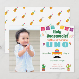 Primer cumpleaños Fiesta Mexicana Invitación al cu