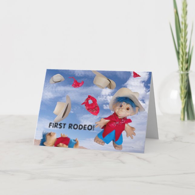 PRIMER cumpleaños Invitación cowboy PERSONALIZAR (Anverso)