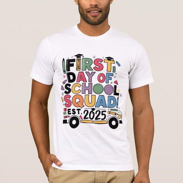 Primer día de escolaridad: camiseta de escuadrón d (Anverso)