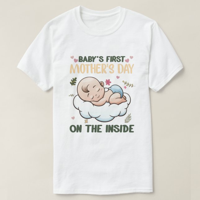 Primer día de la madre del bebé en la camisa inter (Diseño del anverso)