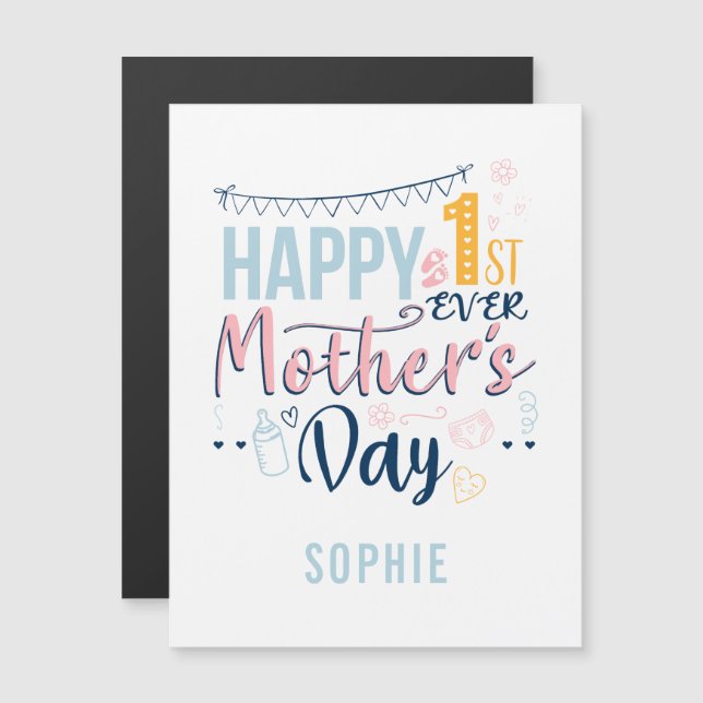 Primer Día de la Madre personalizado de la primera (Anverso/Reverso)