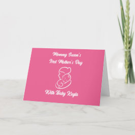PRIMER DÍA DE LA MADRE TARJETA PARA MAMÁ Y BEBÉ EN