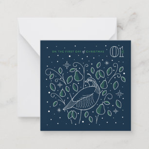 PRIMER DÍA DE NAVIDAD / Tarjeta de Notas de Papele