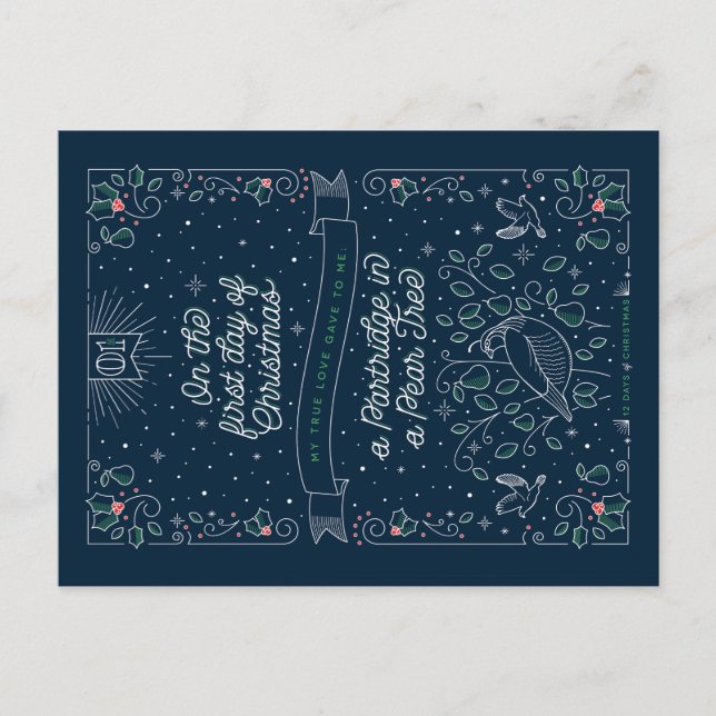 PRIMER DÍA DE NAVIDAD / Tarjeta Postal de Navidad (Anverso)