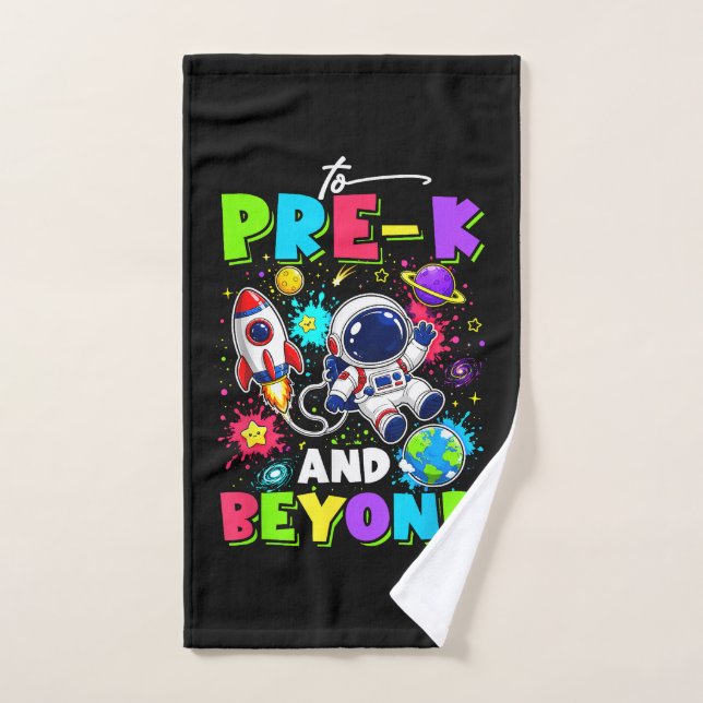 Primer Día de Pre-K Astronauta Espacio Regreso a l (Toalla de mano)