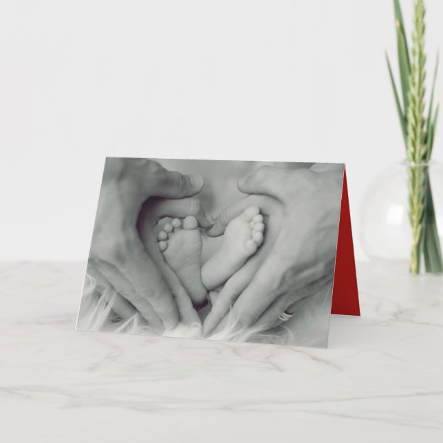 PRIMER DÍA DE SAN VALENTÍN DE BEBÉS CON TARJETA DE (Anverso)