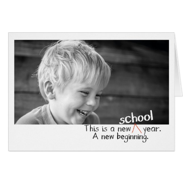 Primer día de vuelta a las tarjetas de fotos de la (Anverso (Horizontal))