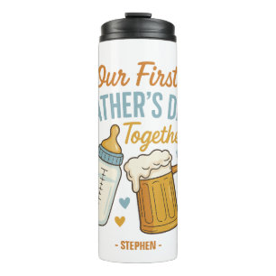 Primer Día del Padre Juntos - Botella de cerveza y