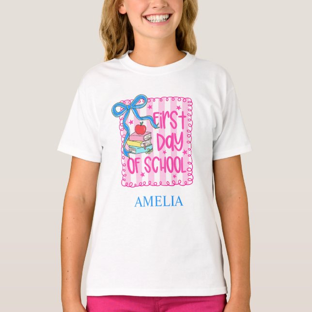 Primer día personalizado de la camiseta de la escu (Anverso)