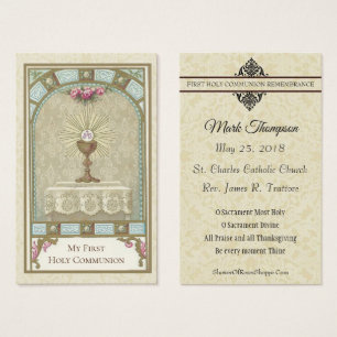 PRIMER EUCARISTA DE LA COMUNIÓN SANTA EN ALTAR