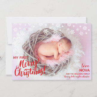 Primer Feriado de Fotos de Bebé de Navidad