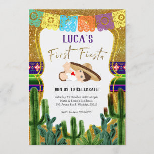 Primer Fiesta Charro Boy Invitación de cumpleaños