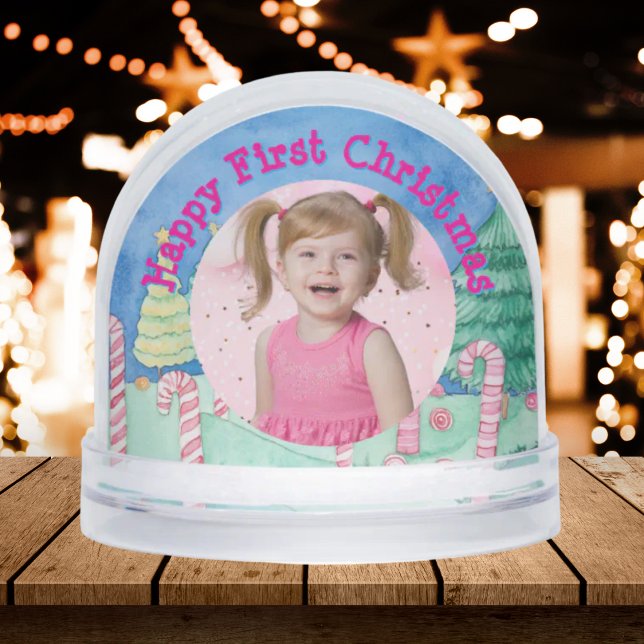 Primer globo de nieve con candy de Navidad (Subido por el creador)