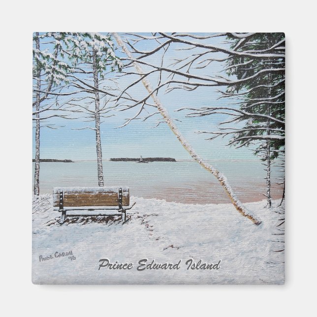 Primer imán de Snowfall Square (Frente)