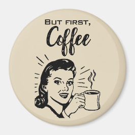 Primer imán del café retro
