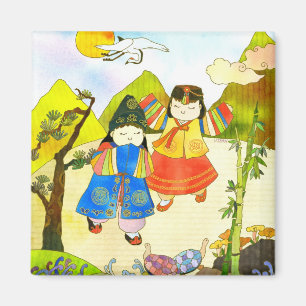 Primer imán del cumpleaños del bebé coreano