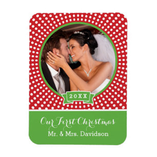 Primer imán fotográfico Keepsake de Navidad