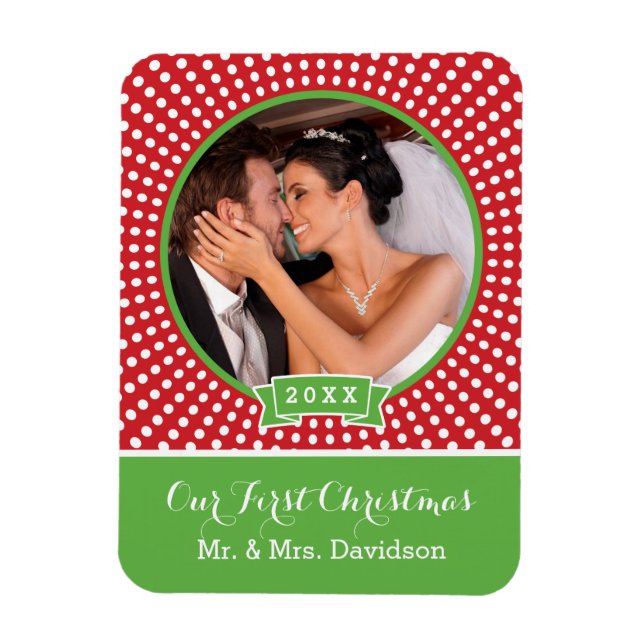 Primer imán fotográfico Keepsake de Navidad (Vertical)