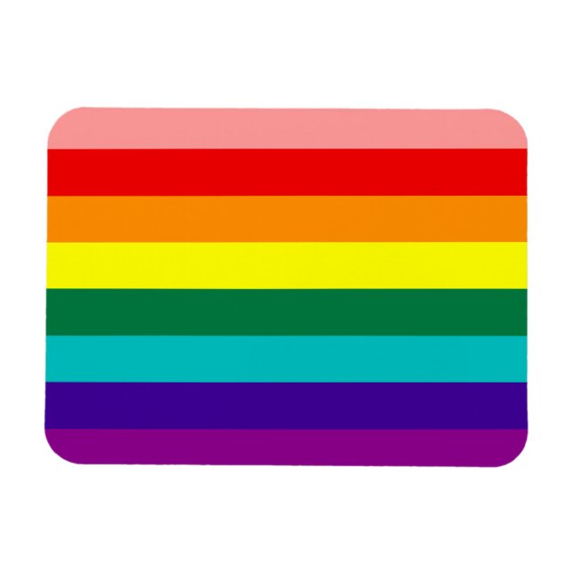 Primer imán premium con bandera del orgullo gay ar (Horizontal)