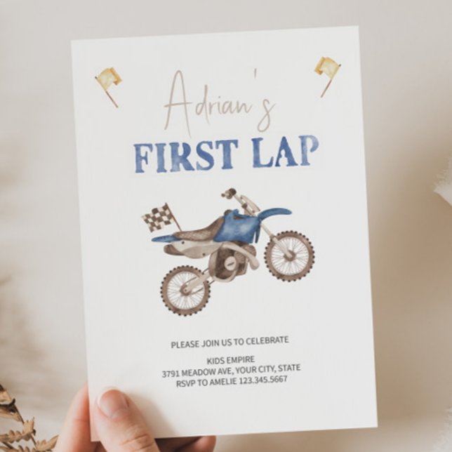 Primer LAP Invitación de cumpleaños a la bicicleta (Subido por el creador)