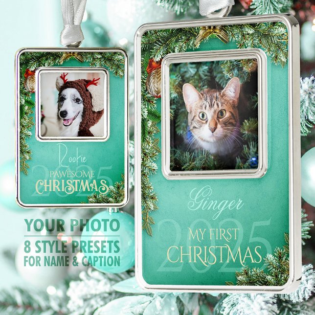 Primer Mascota navideño foto Keepsake, decoración  (Subido por el creador)