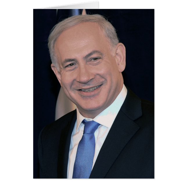 Primer ministro Netanyahu y el emblema de Israel (Frente)