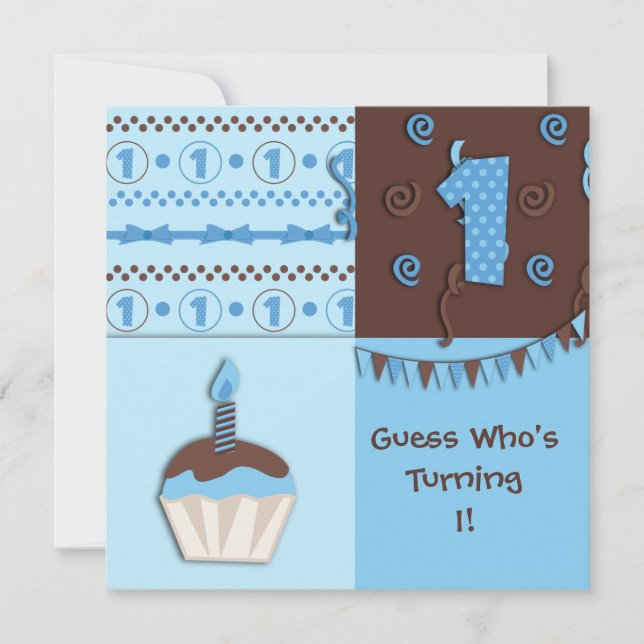 Primer muchacho del cumpleaños: Invitación (Anverso)