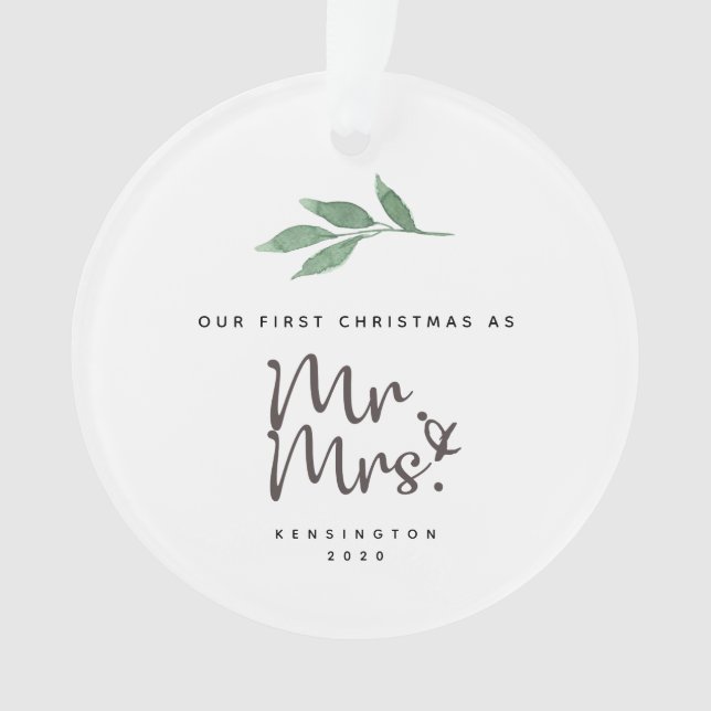 Primer Navidad Casado Adorno Acrílico (Anverso)