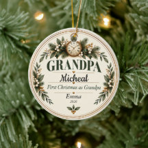 Primer Navidad como Ornamento de Abuelo