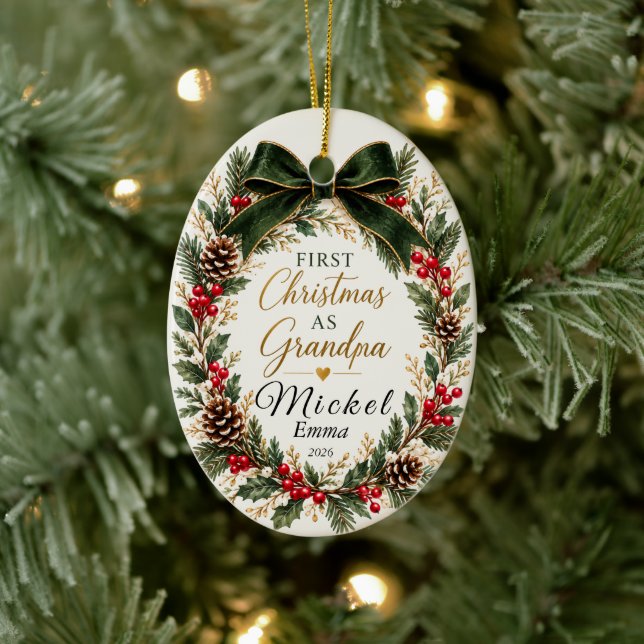 Primer Navidad como Ornamento de Abuelo | Personal (Árbol)