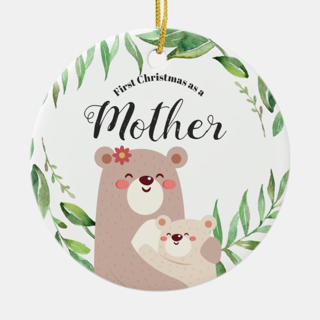 Primer navidad como ornamento de la madre (Frente)