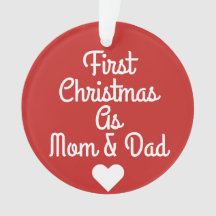 Primer navidad como ornamento de la mamá y del
