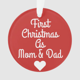 Primer navidad como ornamento de la mamá y del