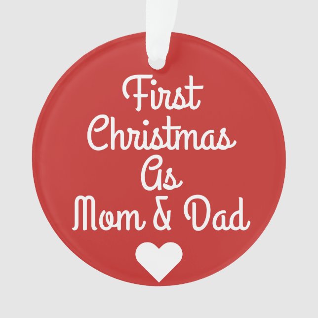 Primer navidad como ornamento de la mamá y del (Anverso)