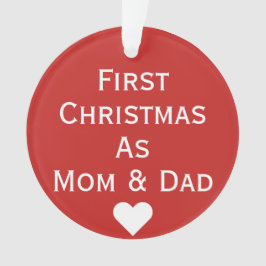 Primer navidad como ornamento de la mamá y del