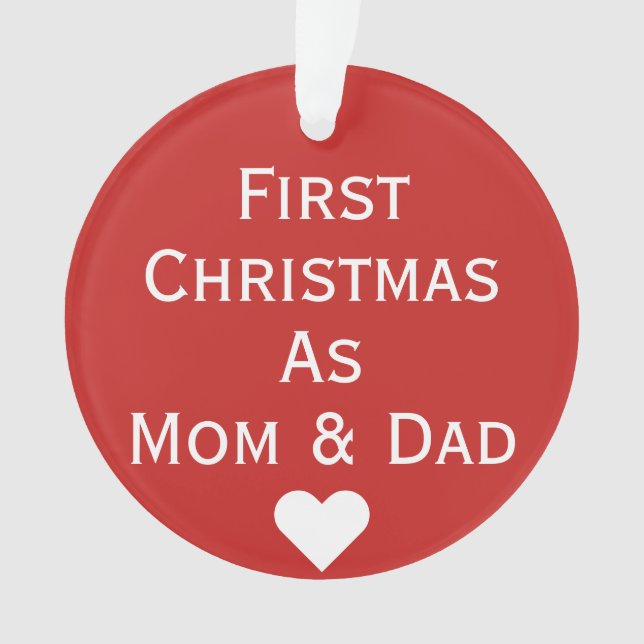 Primer navidad como ornamento de la mamá y del (Anverso)